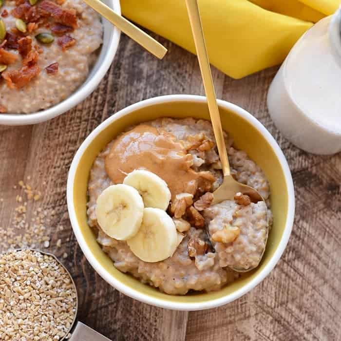 Overnight Maple Cinnamon Crock-Pot Steel Cut Oats Recipe